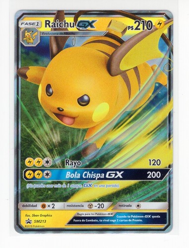 Esp spanish raichu gx sm213 - spanish,